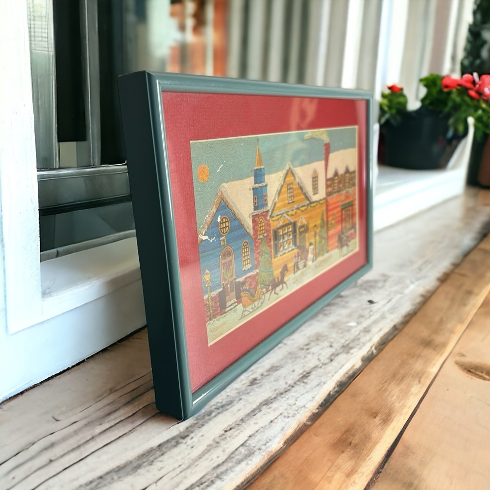 Pittsburgh Artist Ruth Brunner- Strosser Signed Print Christmas City Scene Horse - Picture 2 of 10